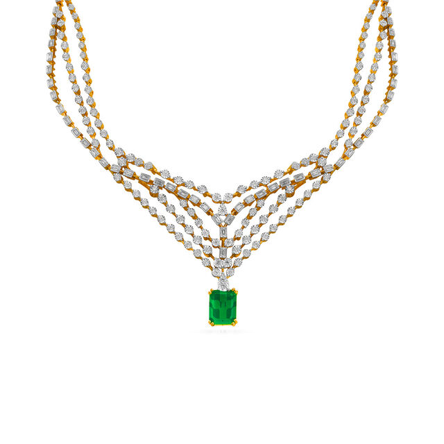 Tanishq 18 Karat Diamond Necklace for Women 2