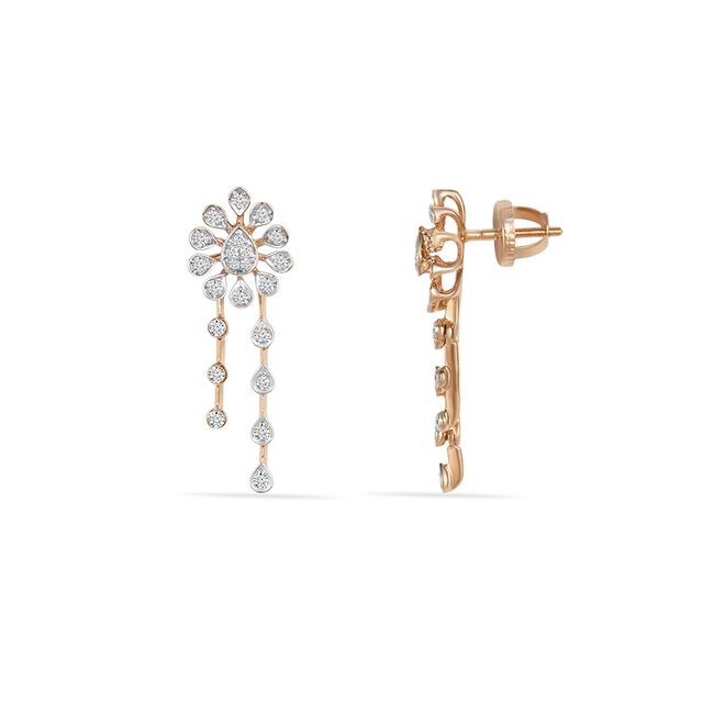 Tanishq 18KT Diamond Neckwear with Earrings for Women 4