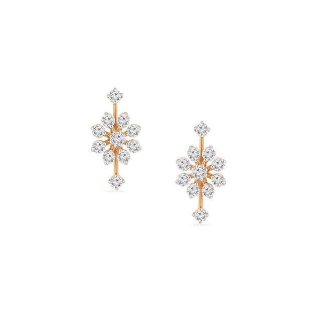 Tanishq 18KT Diamond Neckwear with Earrings for Women 5