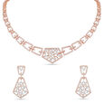 Geometric Harmony Diamond Necklace Set 
