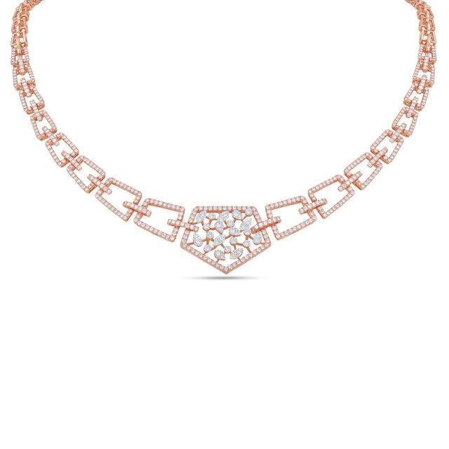 Geometric Harmony Diamond Necklace Set 3