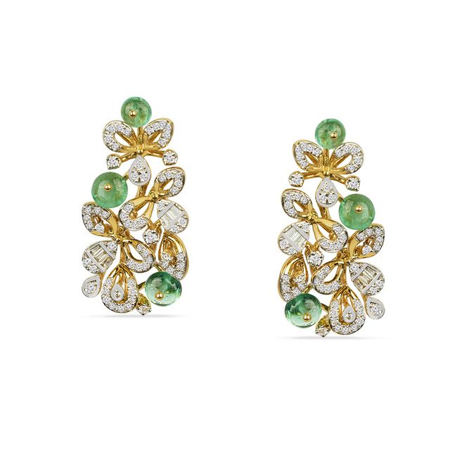 Tanishq 18KT Diamond Neckwear with Earrings for Women 4