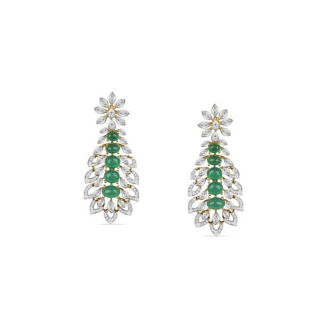 Tanishq 18KT Diamond Neckwear with Earrings for Women 4