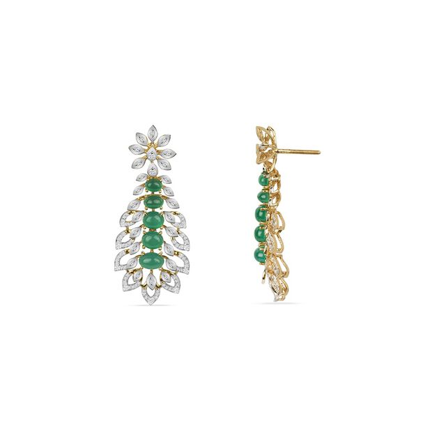 Tanishq 18KT Diamond Neckwear with Earrings for Women 5