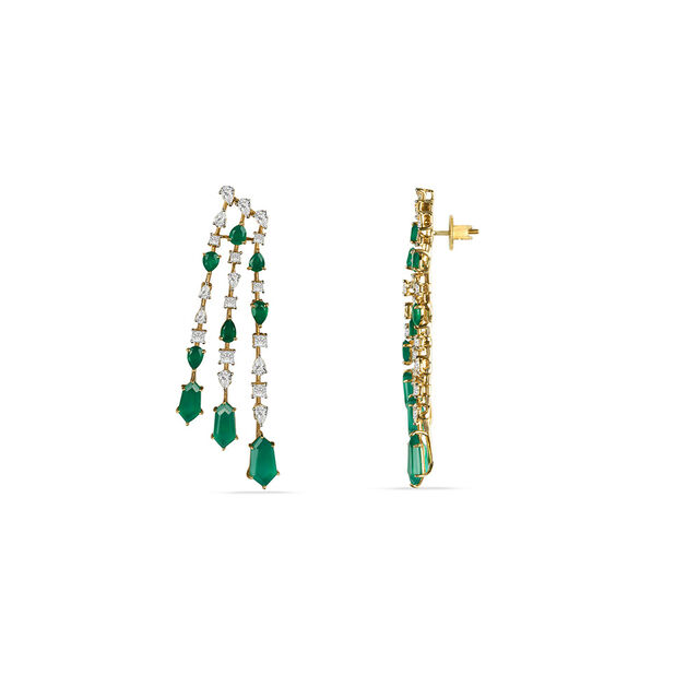 Tanishq 18KT Diamond Drop Earrings for Women 3