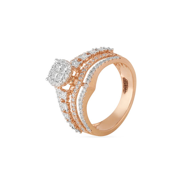 Tanishq 18KT Diamond Finger Ring for Women 3