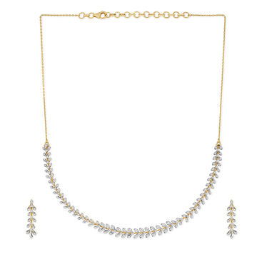 Tanishq 18KT Diamond Necklace Set for Women