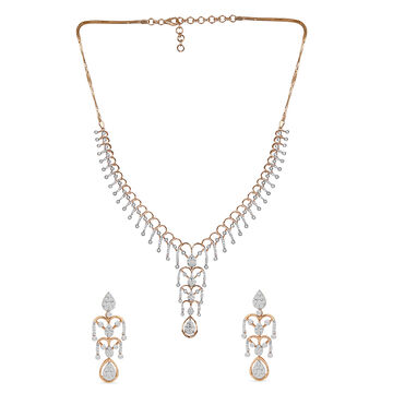 Tanishq 18KT Diamond Necklace Set for Women