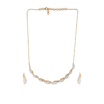 Tanishq 18KT Diamond Necklace Set for Women