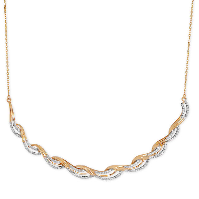 Tanishq 18KT Diamond Necklace Set for Women 2