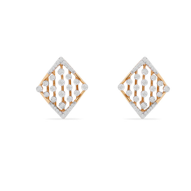 Tanishq 18KT Diamond Pendant and Earrings Set for Women 2