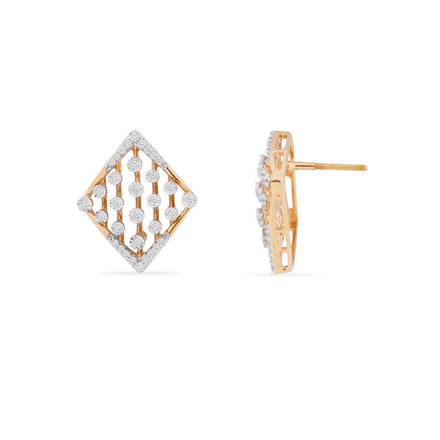 Tanishq 18KT Diamond Pendant and Earrings Set for Women 3