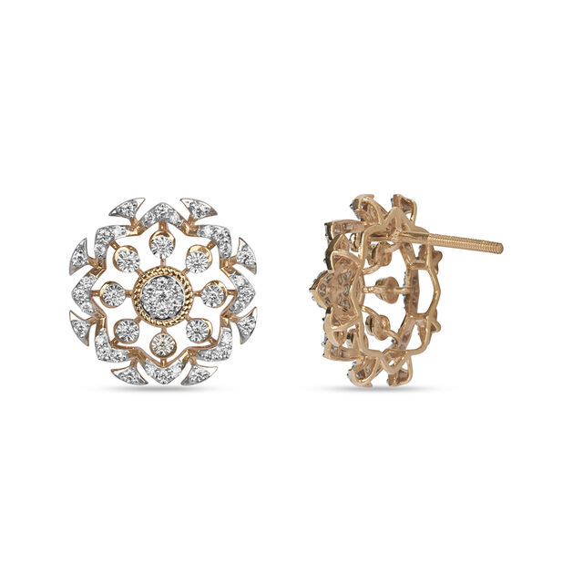 Tanishq 18KT Diamond Pendant and Earrings Set for Women 4