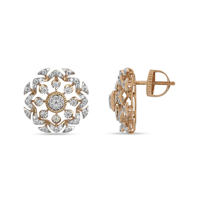 Tanishq 18KT Diamond Pendant and Earrings Set for Women 5
