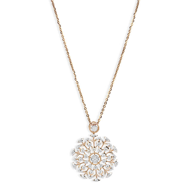 Tanishq 18KT Diamond Pendant and Earrings Set for Women 6