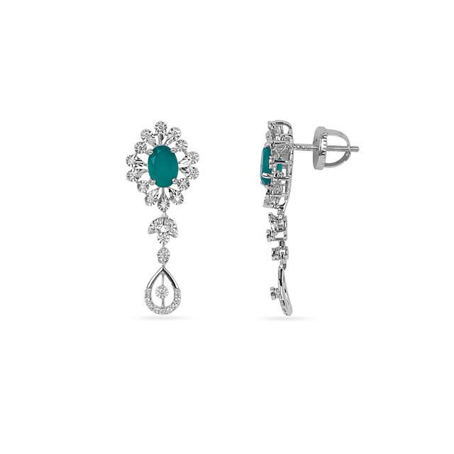 Tanishq 18KT Diamond Necklace Set for Women 5