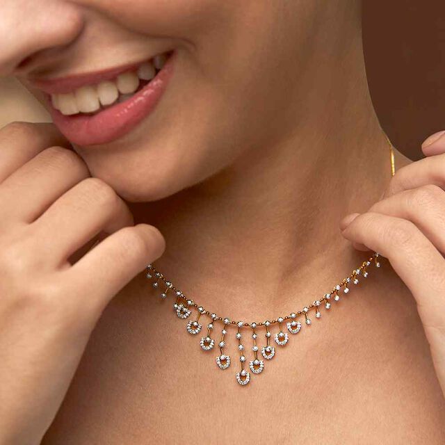 Gleaming Grandeur Diamond Necklace Set 2