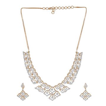 Tanishq 18KT Diamond Necklace Set for Women