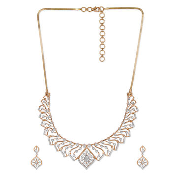 Tanishq 18KT Diamond Necklace Set for Women