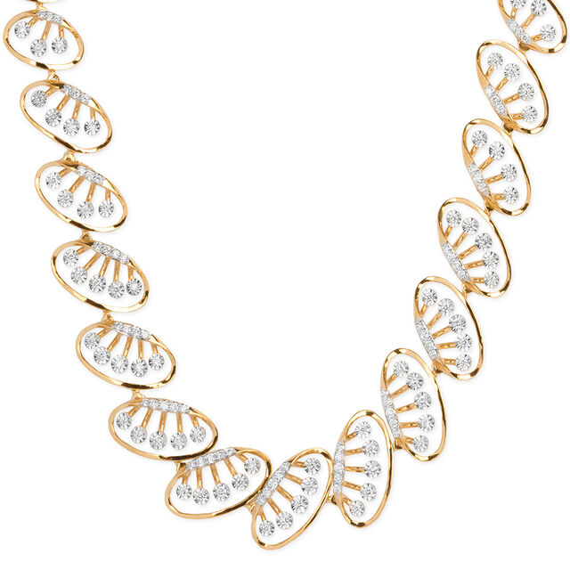 Tanishq 18KT Diamond Necklace Set for Women 2