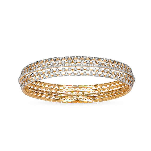 Tanishq 18KT Diamond Bangle for Women 2