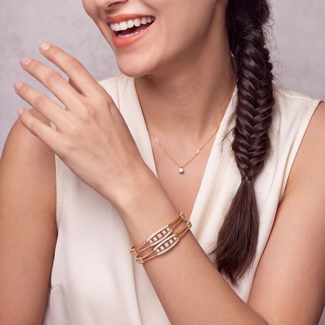 Tanishq 18KT Diamond Bangle for Women 3