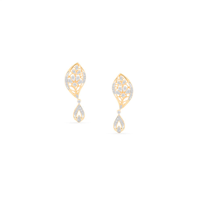 Tanishq 18KT Diamond Necklace with Earrings for Women 5