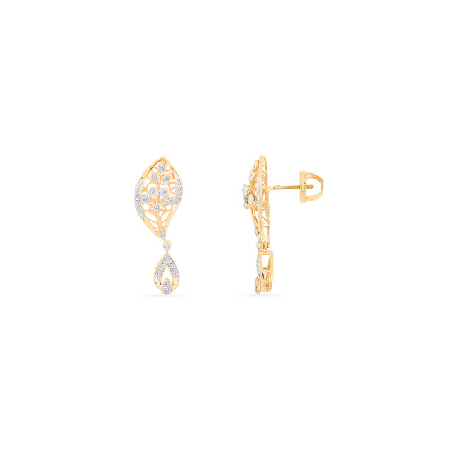 Tanishq 18KT Diamond Necklace with Earrings for Women 6