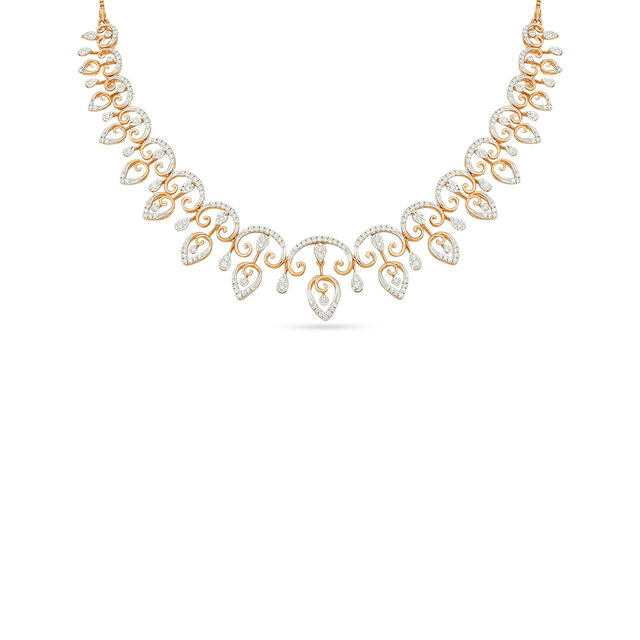 DualTone Diamond Elegance Necklace Set 2