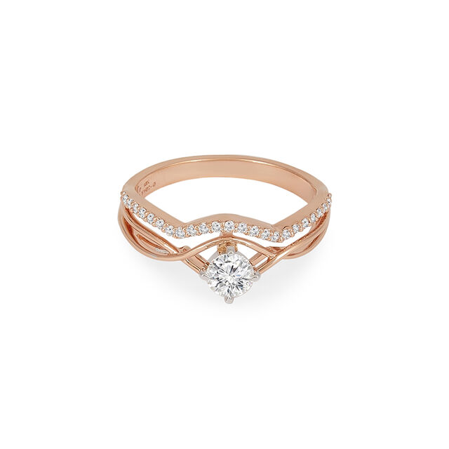 Tanishq 18KT Diamond Finger Ring for Women 