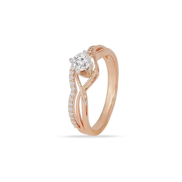 Tanishq 18KT Diamond Finger Ring for Women 3