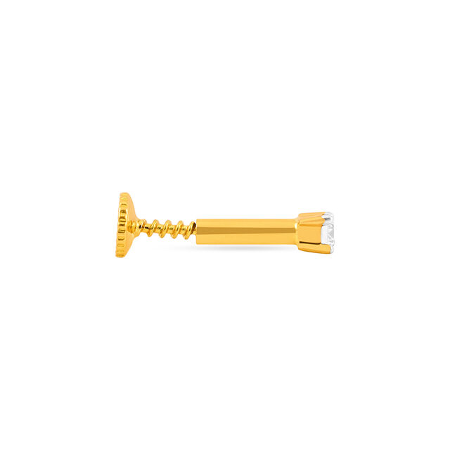 Elegant Gold Diamond Nose Pin 3