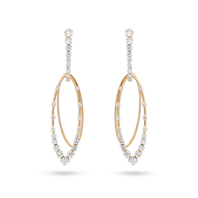 Asymmetric Diamond Earrings 