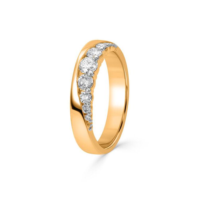 Curved Diamond Unity Band