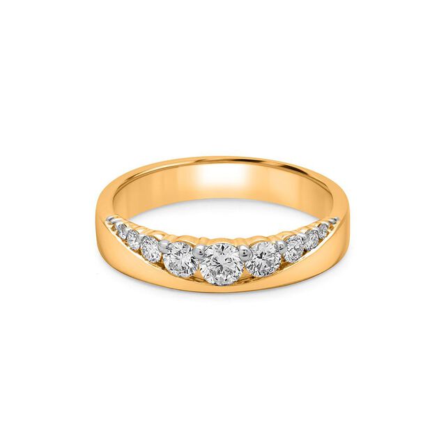 Curved Diamond Unity Band