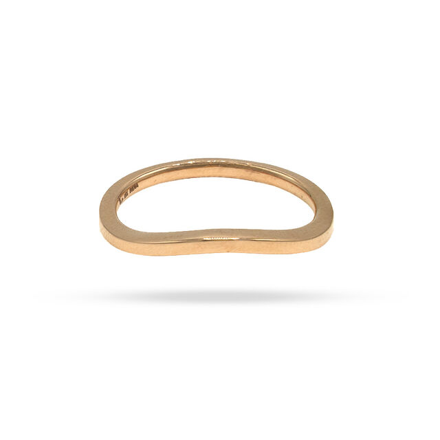Sculpted Rose Gold Band 