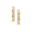 Sparkling Arc Diamond Hoops 