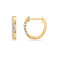 Sparkling Arc Diamond Hoops 2