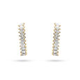 Diamond & Yellow Gold Asymmetry Hoops 2