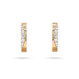 Yellow Gold & Diamond Arc Hoops 