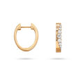 Yellow Gold & Diamond Arc Hoops 2