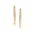 Rose Gold Diamond Curve Earrings 