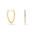 Diamond Arc Hoop Earrings 