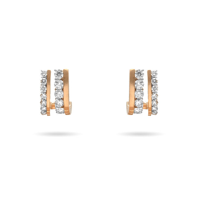 Seamless Illusion Diamond Huggie 