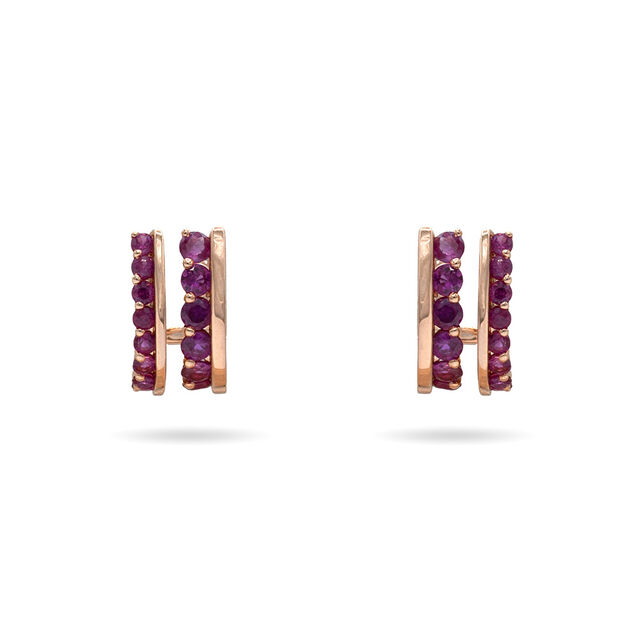 Contemporary Dual-Band Earrings 