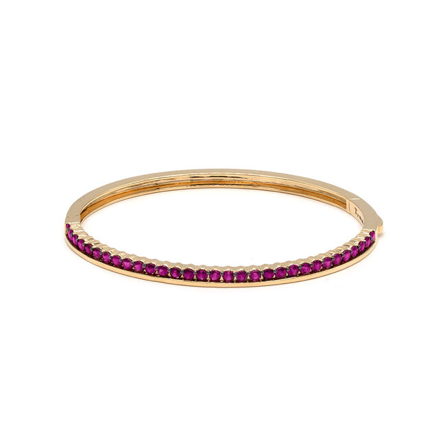 Rose Gold & Magenta Fusion Bangle 2