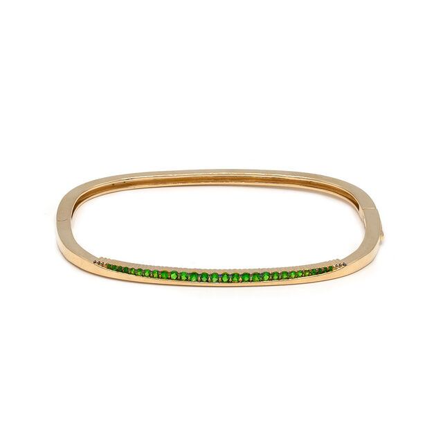 Sparkling  Yellow Gold Bangle 