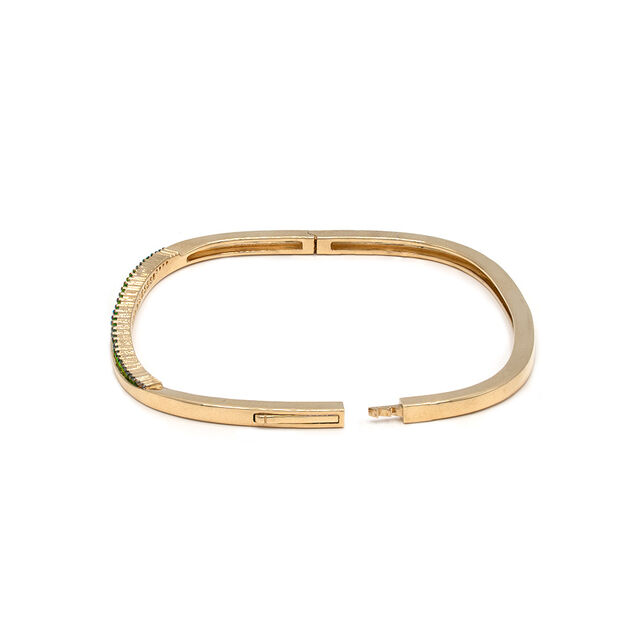 Sparkling  Yellow Gold Bangle 2