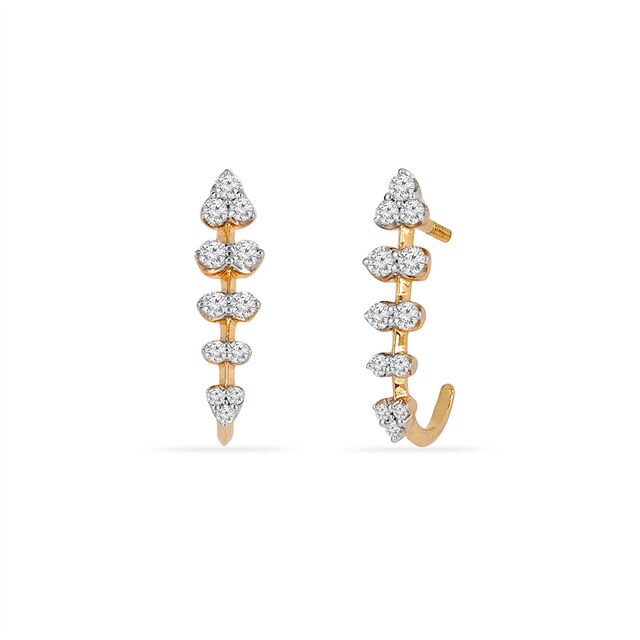 Tanishq 18KT Diamond Earrings for Women 2