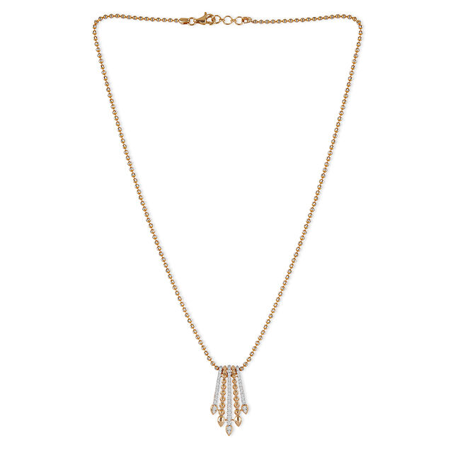 Tanishq 18KT Diamond Pendant with Chain for Women 